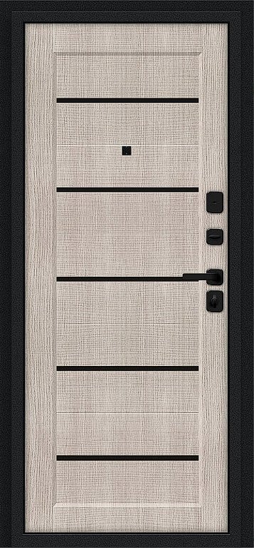 Товар Дверь Браво Борн/SBlack Букле черное/Cappuccino Melinga DIS007405
