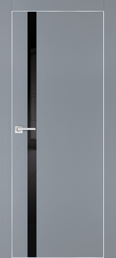 Межкомнатная дверь PX-8  AL кромка с 4-х ст. Серый матовый